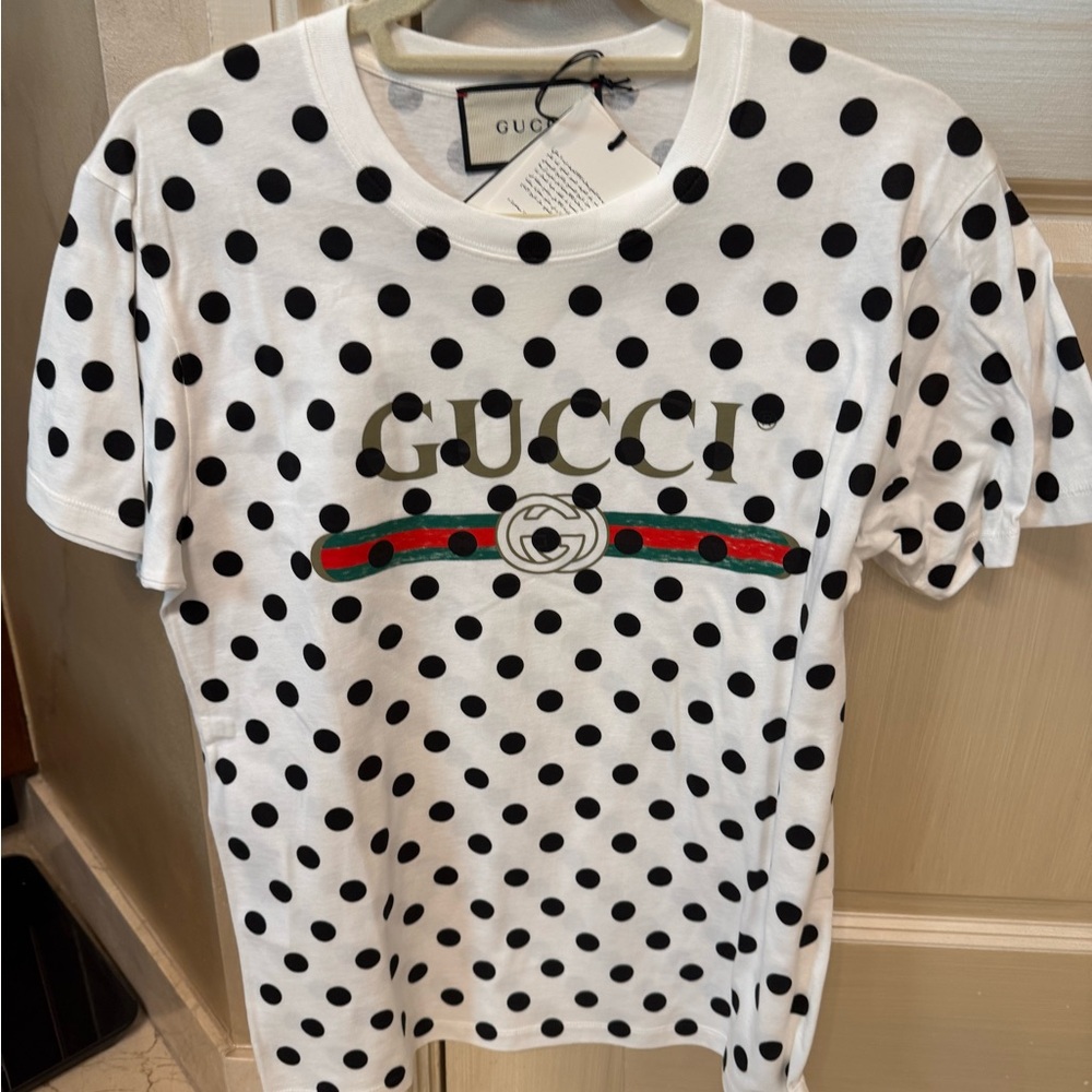 Authentic NWT Gucci Polka Dot T-Shirt - White